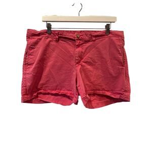 Gap Outlet Khakis Girlfriend Embroidered 5 Inch Shorts in Palm Springs Pink, 16